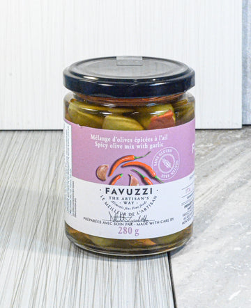 Favuzzi, Spicy Olive Mix with Garlic