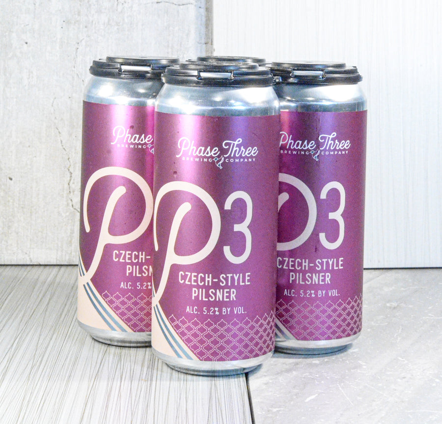 Phase Three Brewing, P3 Czech-Style Pilsner 4-Pack