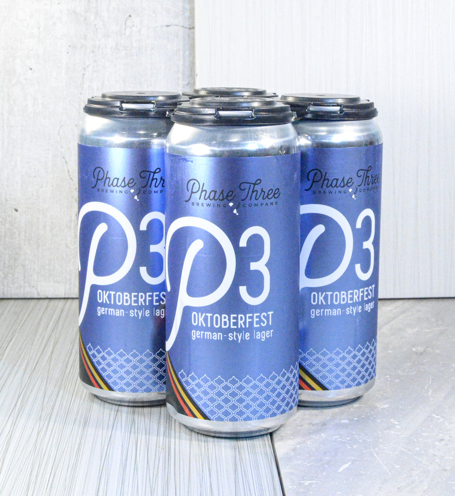 Phase Three Brewing, P3 Oktoberfest German Style Lager 4 PACK