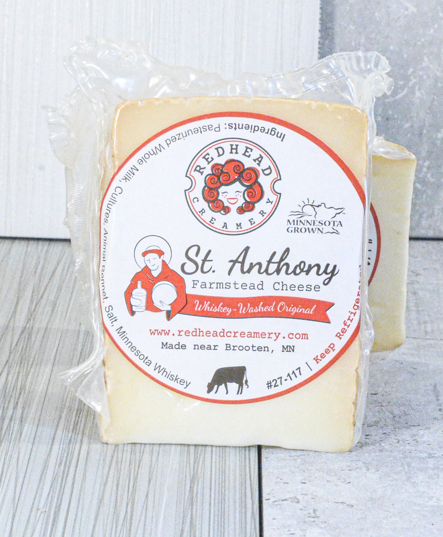 Redhead Creamery, St. Anthony Farmstead Cheese, Whiskey Washed