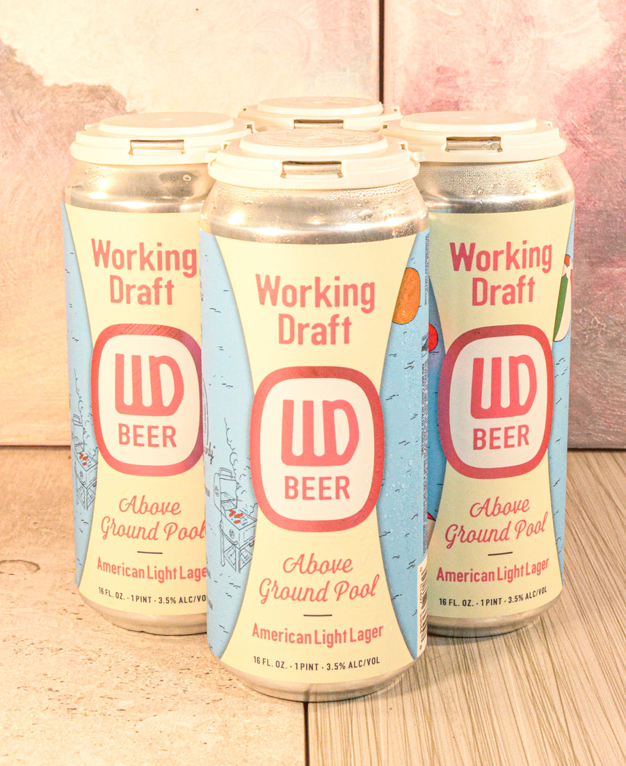 Working Draft, Above Ground Pool Light Lager 4 PACK