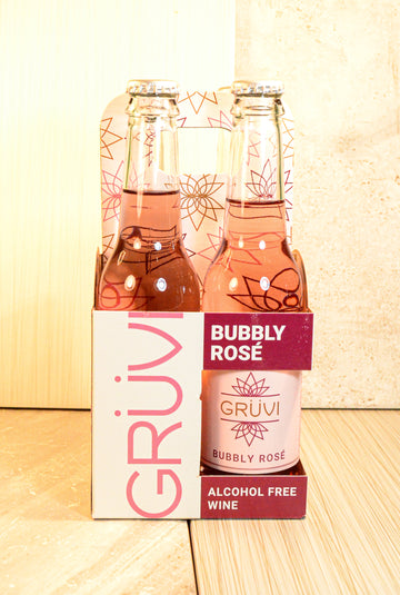 Gruvi, Bubbly Rosé ZERO ALCOHOL Wine 4 PACK